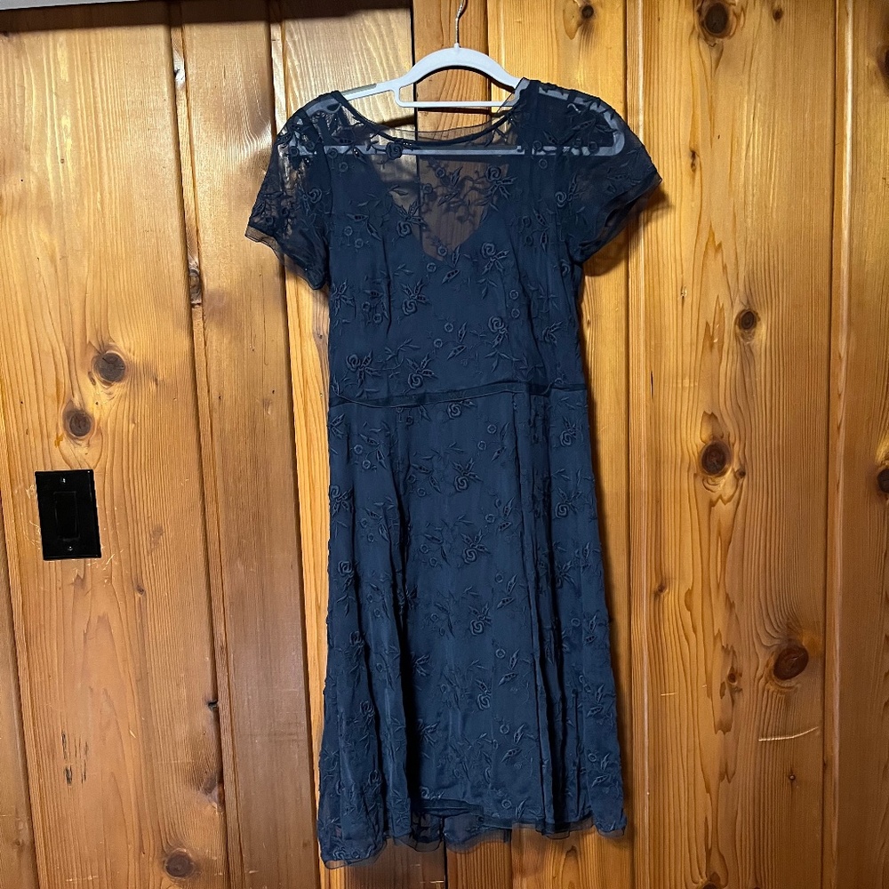 Nanette Lepore navy blue lace dress
